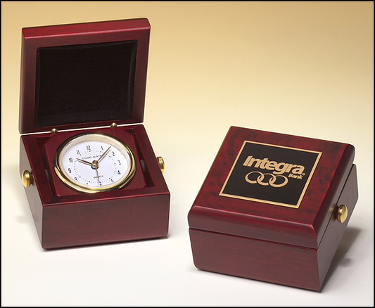 Mahogany clock in case