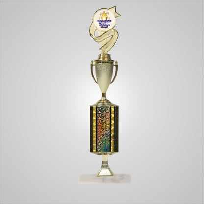 16.5" Trophy wide column with Riser and Cup