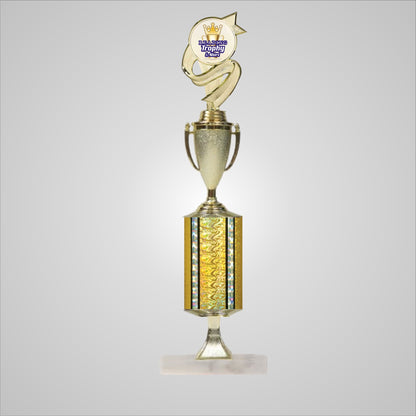 16.5" Trophy wide column with Riser and Cup