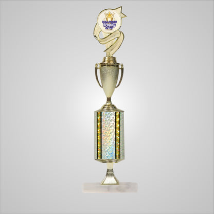 16.5" Trophy wide column with Riser and Cup