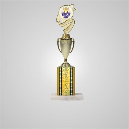 14.5" Trophy wide column with Cup