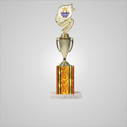14.5" Trophy wide column with Cup