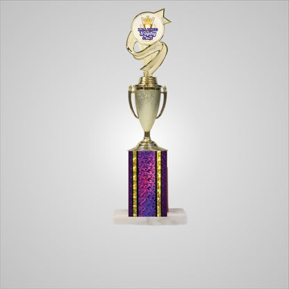 14.5" Trophy wide column with Cup