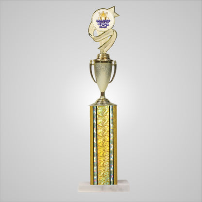 18.5" Trophy wide column with Cup