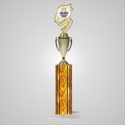 18.5" Trophy wide column with Cup