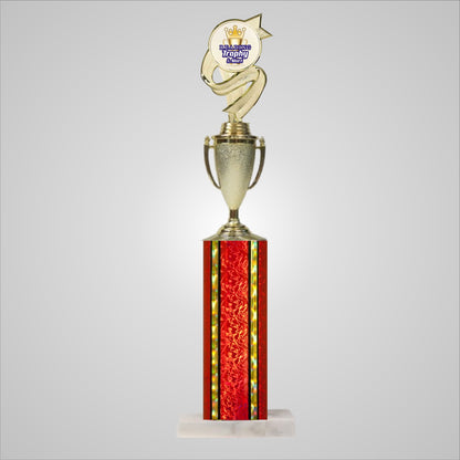 18.5" Trophy wide column with Cup