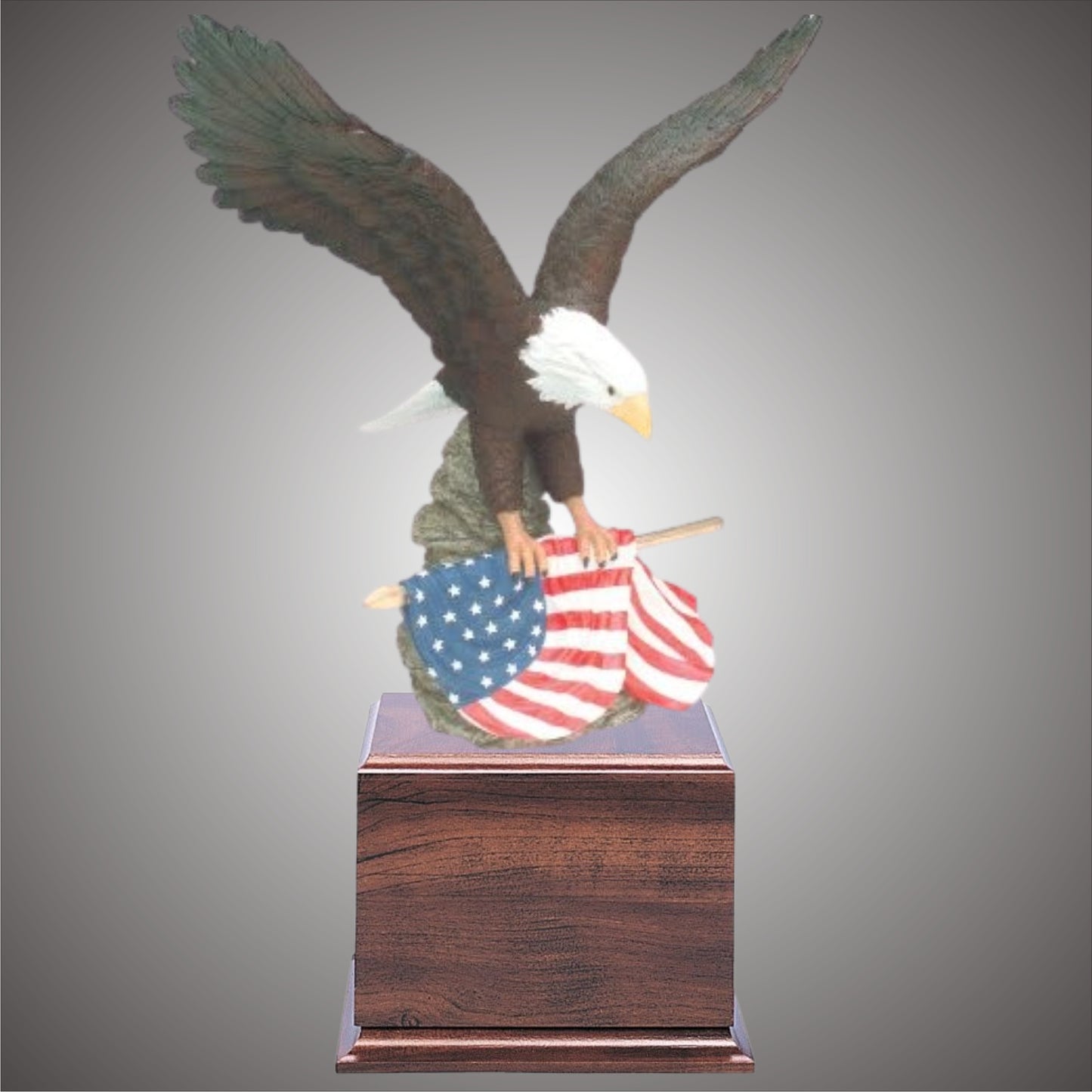 Eagle Resin Hand with flag
