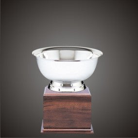 Silver Reveve Bowls on Wood Bases
