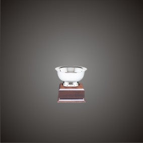 Silver Reveve Bowls on Wood Bases