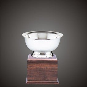 Silver Reveve Bowls on Wood Bases