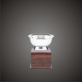 Silver Reveve Bowls on Wood Bases