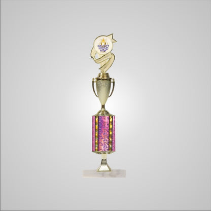 16.5" Trophy wide column with Riser and Cup