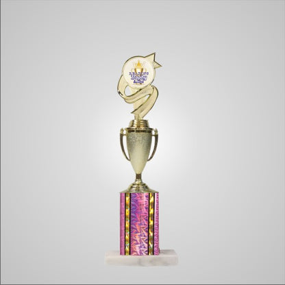 14.5" Trophy wide column with Cup