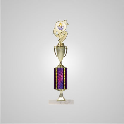 16.5" Trophy wide column with Riser and Cup