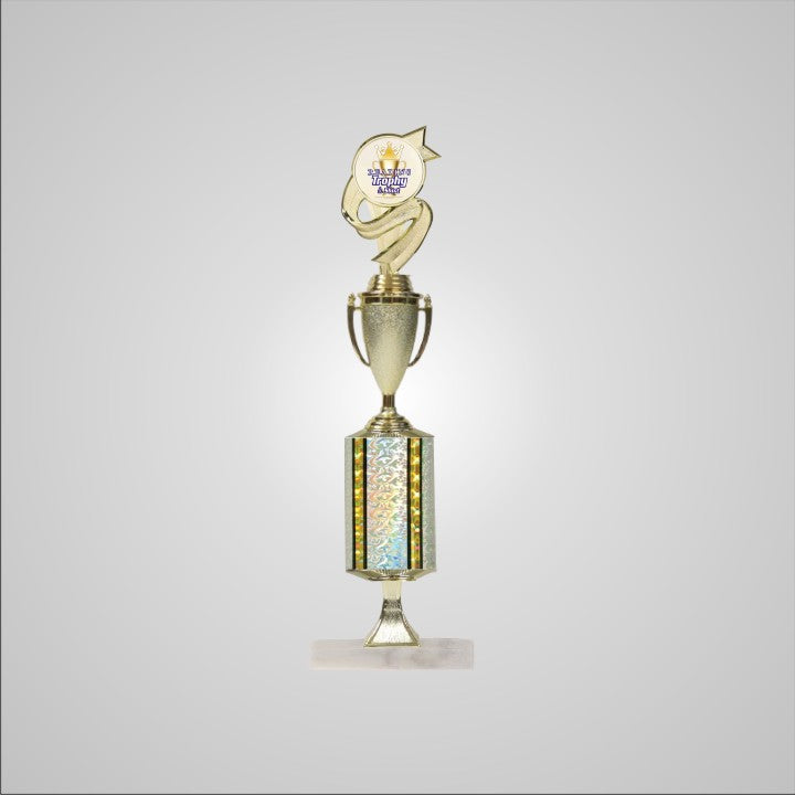 16.5" Trophy wide column with Riser and Cup