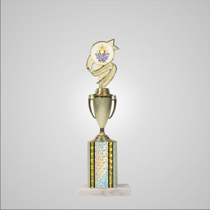 14.5" Trophy wide column with Cup