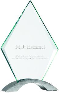 Diamond Cosmic Glass with Silver Base. Available in 2 Sizes