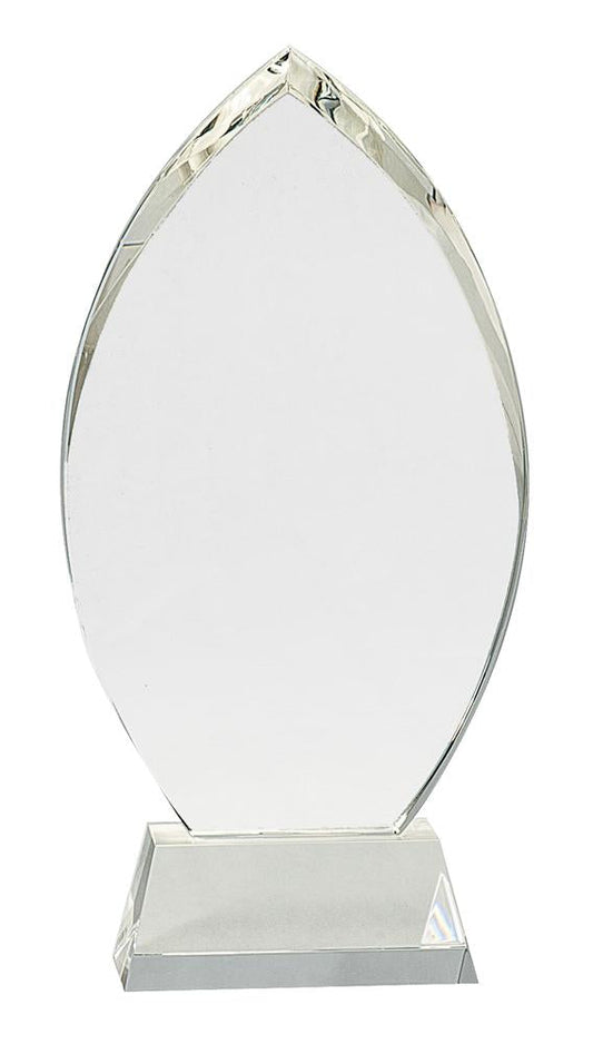 Crystal Oval on Clear Base