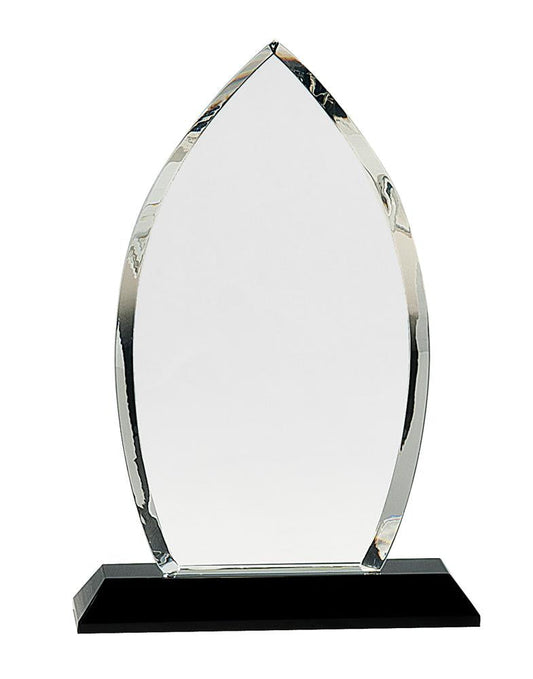 Crystal Oval on Black Pedestal Base