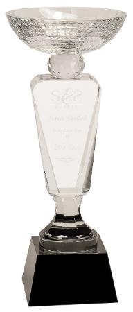 Clear Crystal Cup with Black Pedestal Base. Available in 2 Sizes