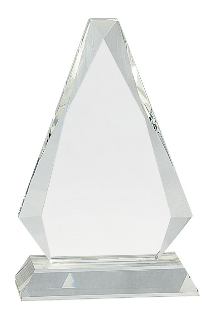 Triangle Trophy Riser Crystal Triangle on Clear Pedestal Base. Available in 3 Sizes – Reading ...