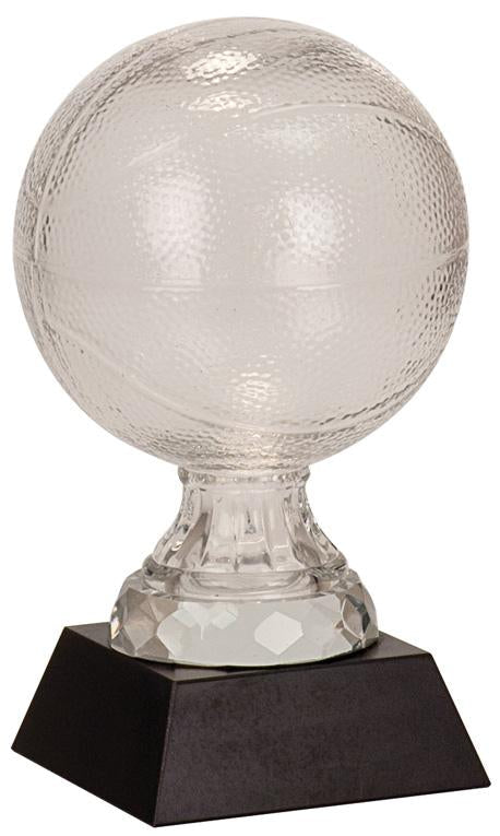 Glass Basketball with Marble Base. Available in 2 sizes.