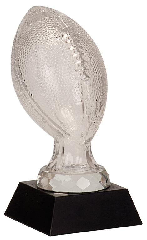 Glass Football with Marble Base. Available in 2 Sizes