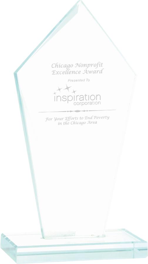 Diamond Jade Glass Award. Available in 3 Sizes