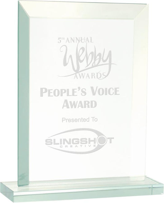 Rectangle Jade Glass Award. Available in 3 Sizes
