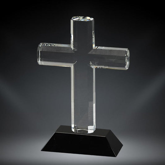 Crystal Cross Available with black or blue base.